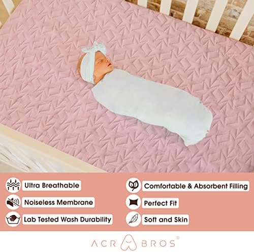 ACRABROS Waterproof Crib Mattress Protector 2-Pack
