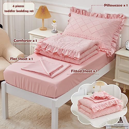 Cozyholy 4 Piece Boho Toddler Bedding Set