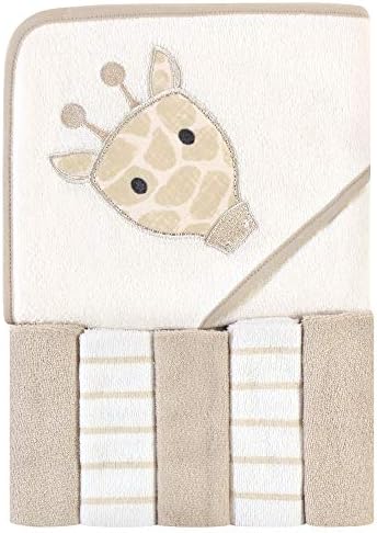 Hudson Baby Unisex Hooded Towel and Five Washcloths
