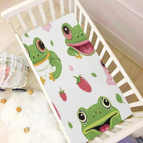 Wajiw Frogs Crib Sheets for Girls and Boys 1