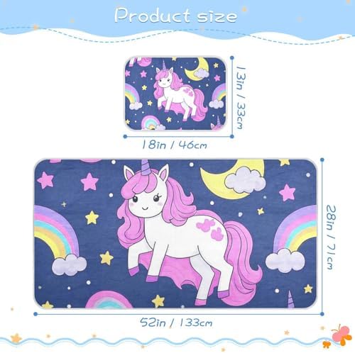 Cooling Baby Mattress Pad Protector with Unicorn Design