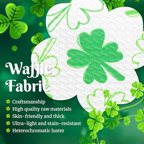 St Patricks Day Baby Headbands Set of 2 Green Shamrock Bows