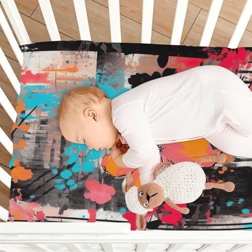 Wajiw Floral Stripes Crib Sheets for Girls and Boys