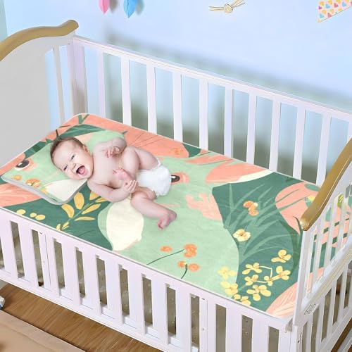 Pink Bunny Rabbit Cooling Mattress Pad Cover 28x52