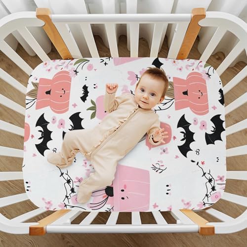 Qilmy Cute Ghosts Fitted Crib Sheet for Boys and Girls