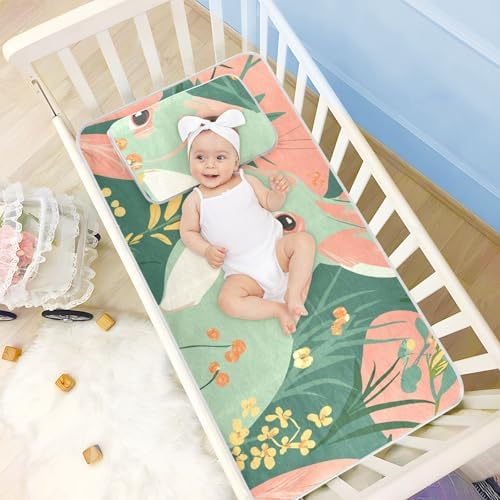 Pink Bunny Rabbit Cooling Mattress Pad Cover 28x52
