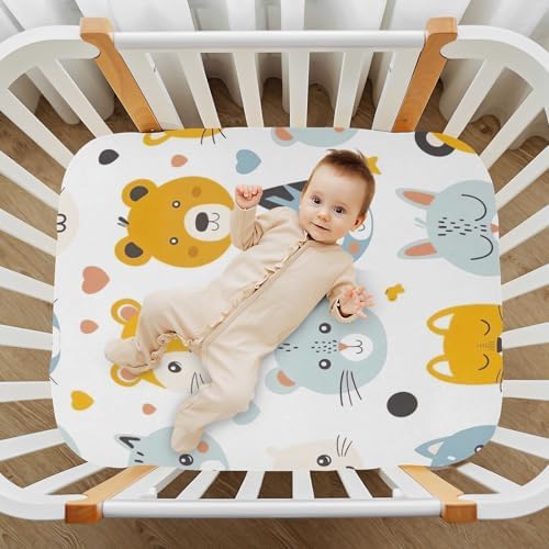 Wajiw Crib Sheets Soft Breathable Fitted for Standard and Toddler Mattresses 1