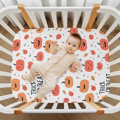 Qilmy Halloween Pattern Fitted Crib Sheet for Baby