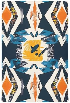 Wajiw Tribal Pattern Fitted Crib Sheet for Standard Size Mattress