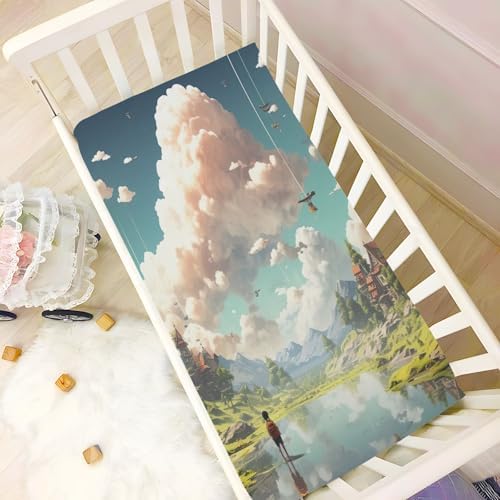 Wajiw Fairy Tale Crib Sheets for Girls and Boys