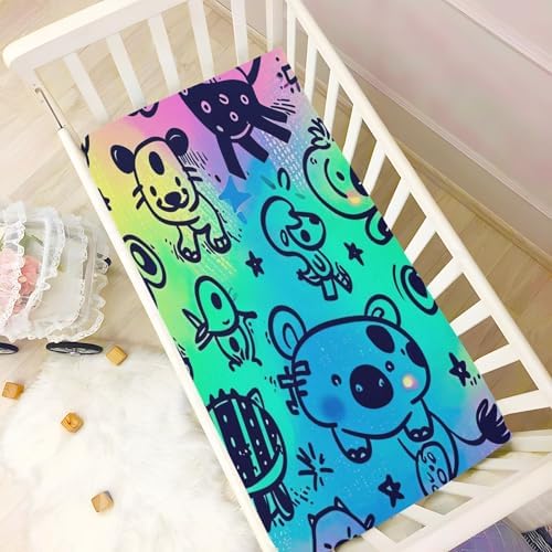 Wajiw Cute Animals Crib Sheets for Boys and Girls