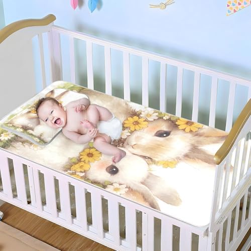 Cooling Bunny Mattress Pad Protector 28x52 Reusable