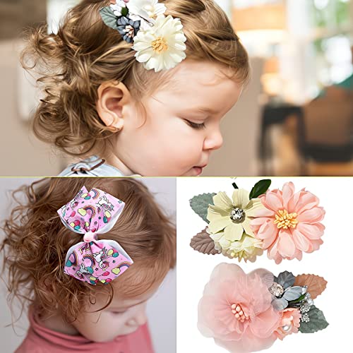 Fsmiling 11 Pack Hair Bows for Girls with Clips
