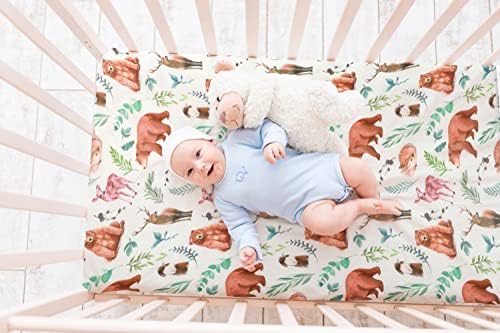 4-Pack N Play Sheets Woodland Forest Animals Neutral Unisex
