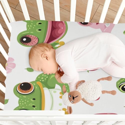 Wajiw Frogs Crib Sheets for Girls and Boys 1