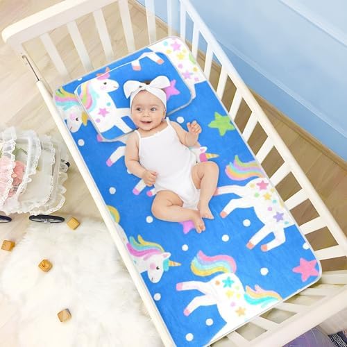 Cooling Baby Mattress Pad Cover with Elastic Band 28x52