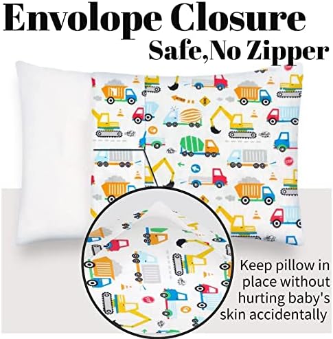 Baby Toddler Pillow Cases - 13x18 Soft Cotton Set of 2