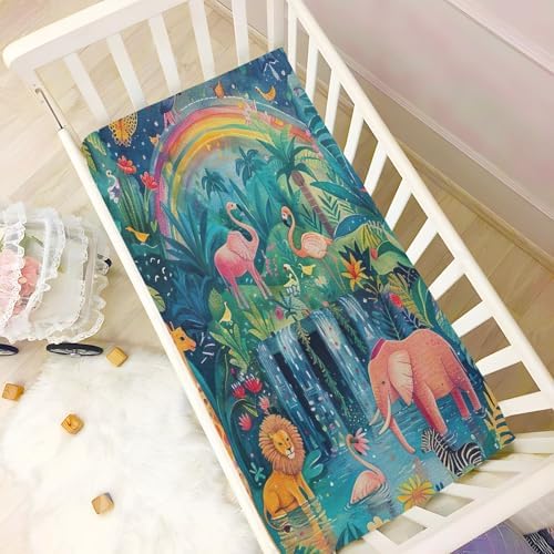 Wajiw Crib Sheets Soft Breathable Fitted for Standard Toddler Mattresses 1