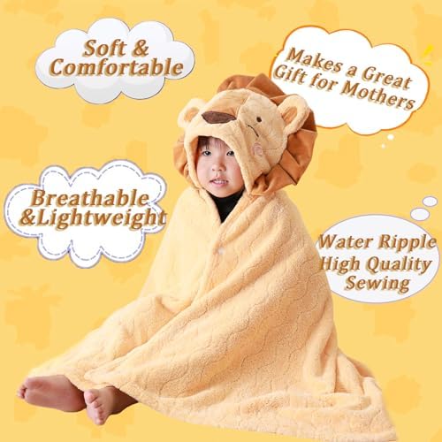 KLHYIT Toddler Hooded Towel 2-Pack Soft Bathrobe