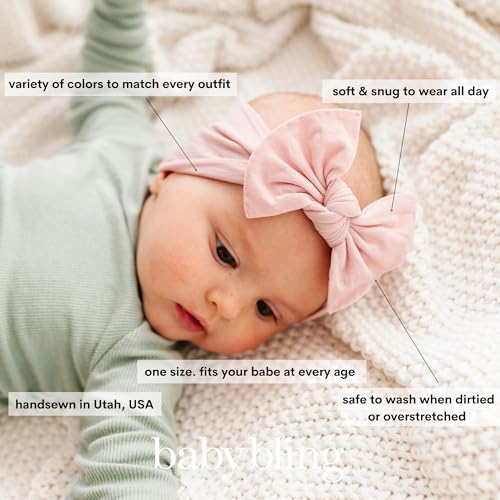 Baby Bling Bows - Classic Knot Headbands for Newborn to Little Girls