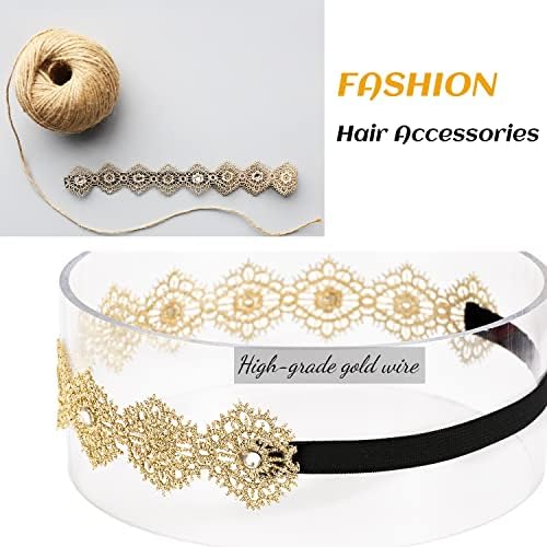 DANMY Baby Girl Elastic Headband with Rhinestone Design