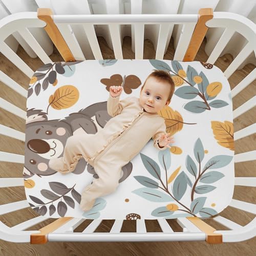 Wajiw Koala Crib Sheets Soft Breathable Fitted Set