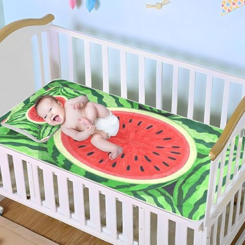 Cooling Cartoon Fruit Watermelons Baby Mattress Pad 28x52
