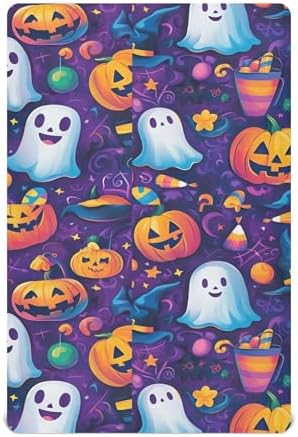 Qilmy Cartoon Ghosts Fitted Crib Sheet for Baby 1