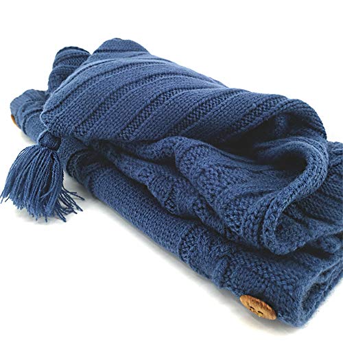XMWEALTHY Dark Blue Baby Swaddle Blanket Wrap 0-6 Month