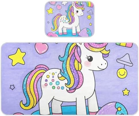 Cooling Sequin Unicorn Mattress Pad 28x52