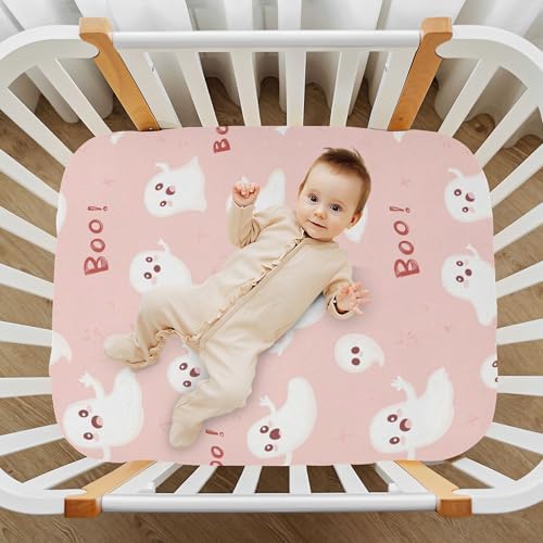 Qilmy Cute Ghosts Fitted Crib Sheet for Baby 1