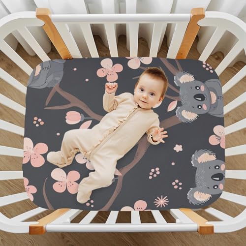 Wajiw Koala Crib Sheets Soft Breathable Fitted Sheets 28x52In 1