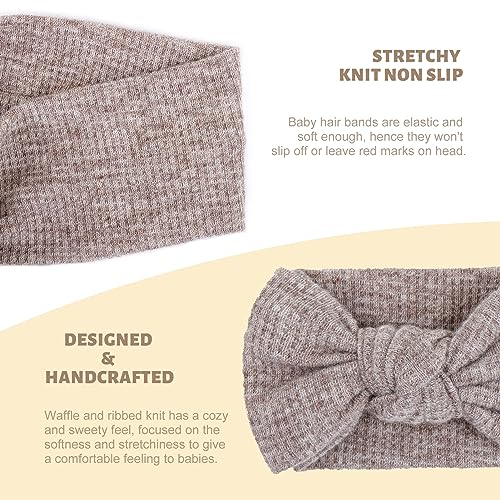 Lanmerry Baby Girls Waffle Headbands 3 Pack