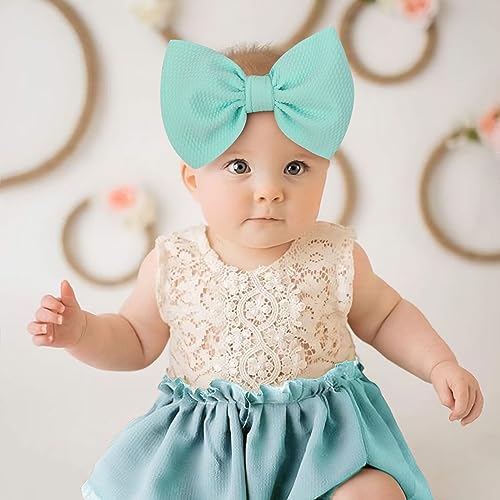 ONENINEDREAM 6 Large Tied Bow Baby Headbands