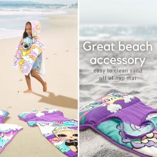 LOL Surprise 24W x 45L Toddler Nap Mat with Pillow and Blanket 1