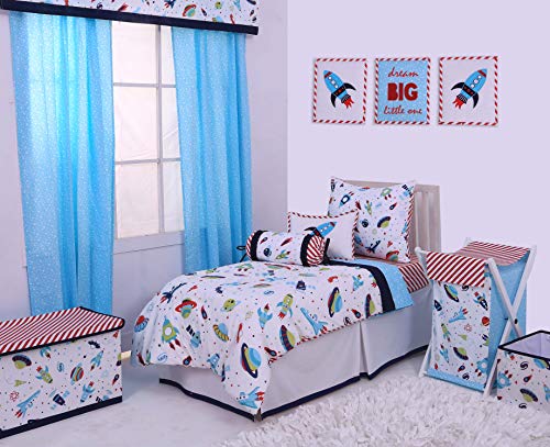 Bacati Space Multicolor Toddler Bedding Set 4 pc