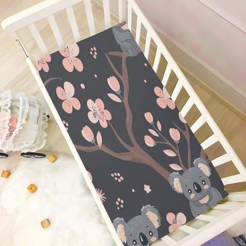 Wajiw Koala Crib Sheets Soft Breathable Fitted Sheets 28x52In 1