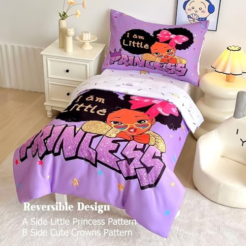 GRAT TIOC 4 Piece Toddler Bedding Set for Girls