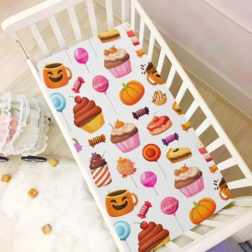 Qilmy Halloween Crib Sheet for Babies Soft and Breathable