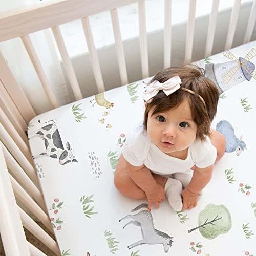 Sweet Jojo Designs Farm Animals Crib Sheet Set 2pc