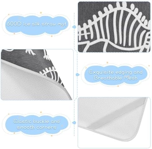 Cute Dinosaur Skeletons Cooling Baby Mattress Pad Cover 28x52 Reusable Protector