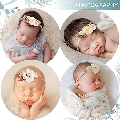 Baby Girl Headband with Elastic Bow - Pack of 3