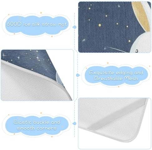 Navy Blue Cooling Baby Mattress Pad 28x52