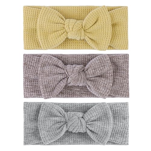 Lanmerry Baby Girls Waffle Headbands 3 Pack
