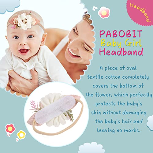 Baby Girl Headband with Elastic Bow - Pack of 3