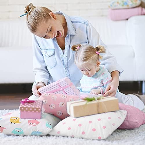 UOMNY Kids Pink White Owl Pillowcases 2 Pack