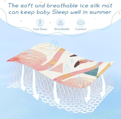 Cooling Baby Mattress Pad with Breathable Design 28x52