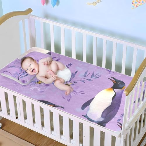 Cooling Baby Fitted Mattress Pad 28x52 Reusable for Crib and Kids