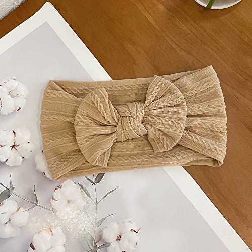Jralon 12PCS Soft Nylon Headbands for Baby Girls