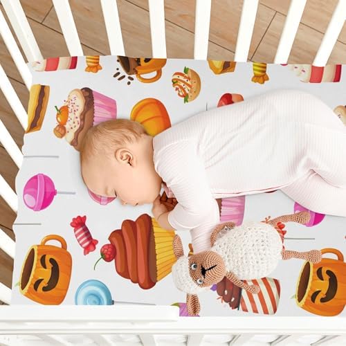Qilmy Halloween Crib Sheet for Babies Soft and Breathable